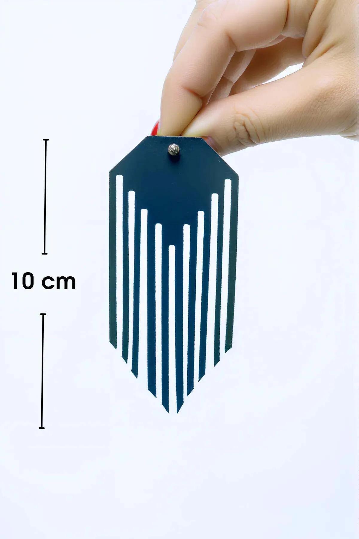 Rainbow Reflective Laser Cut Striped Statement Earrings