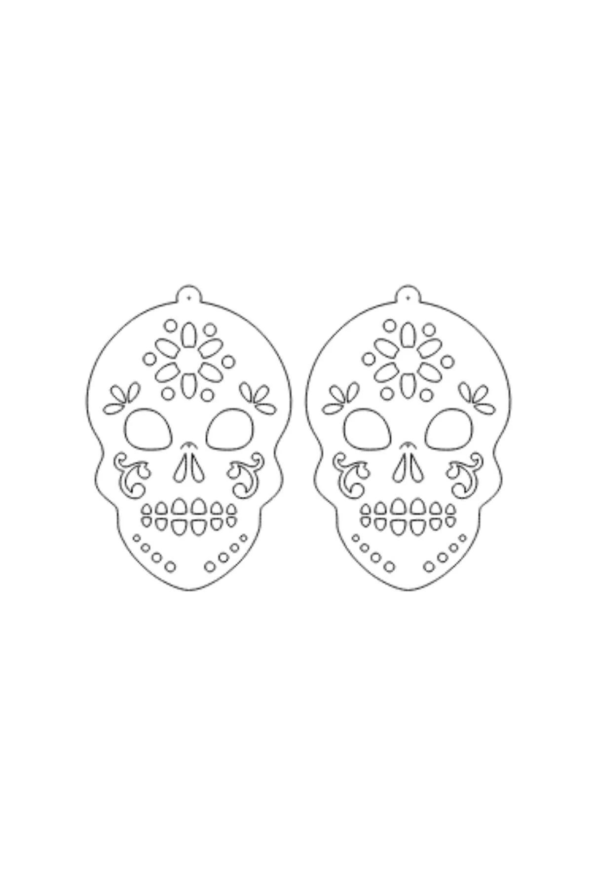 Day of the Dead Skull Dangle Earrings