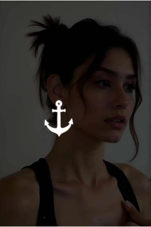 Reflective Anchor Earrings