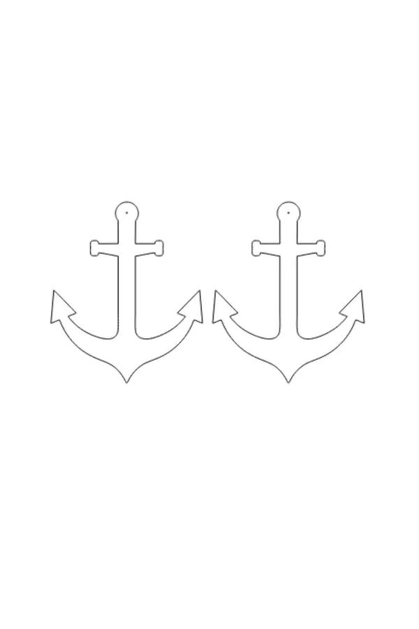Reflective Anchor Earrings