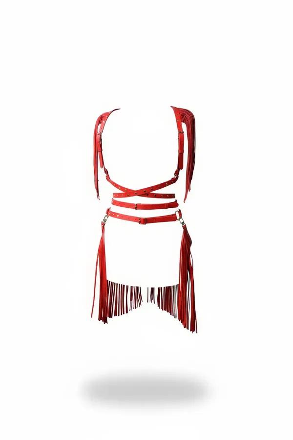 Dramatic Fringe Full Body Harness & Waist Cinch Set