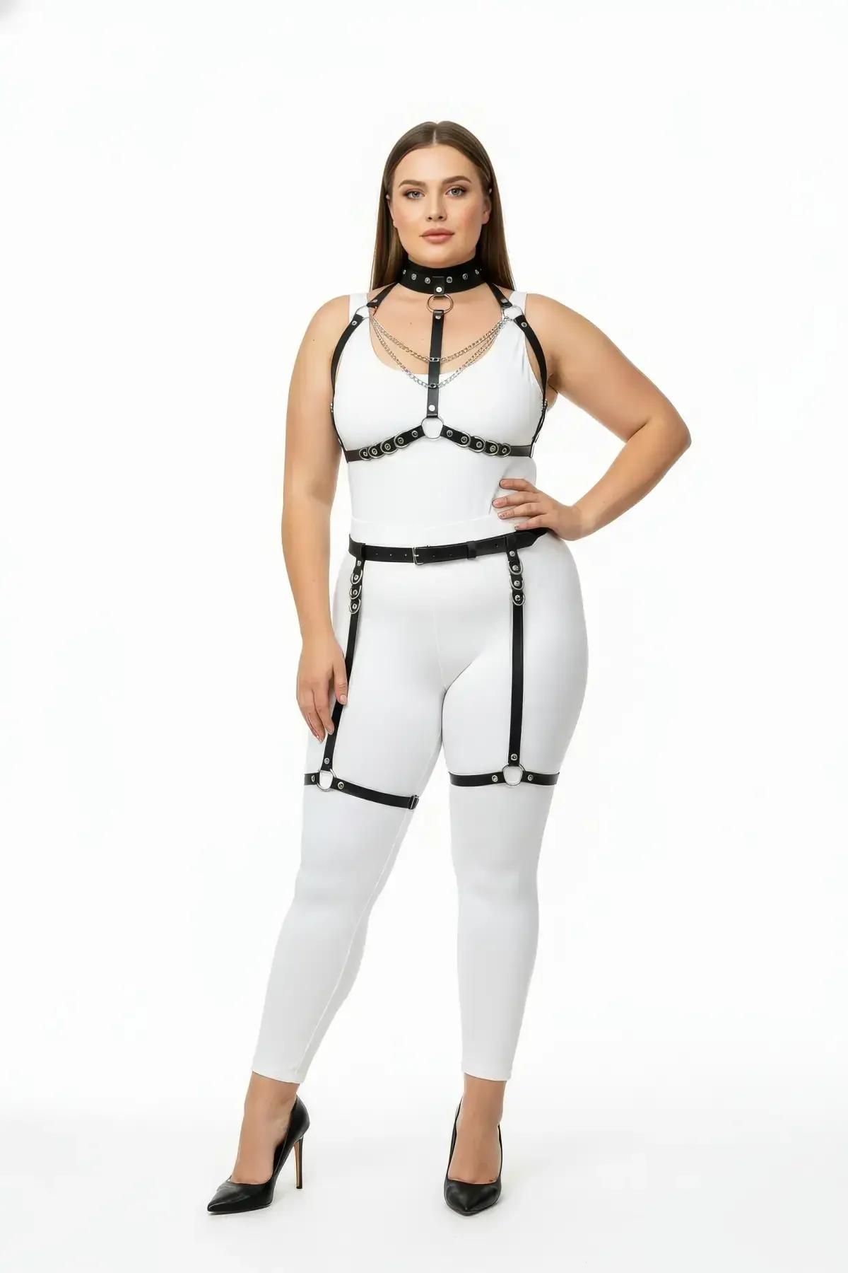 Full Body Harness Set with Choker & Thigh Garter Straps