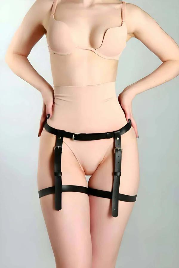 Adjustable Thigh Garter Harness with Buckle Closure
