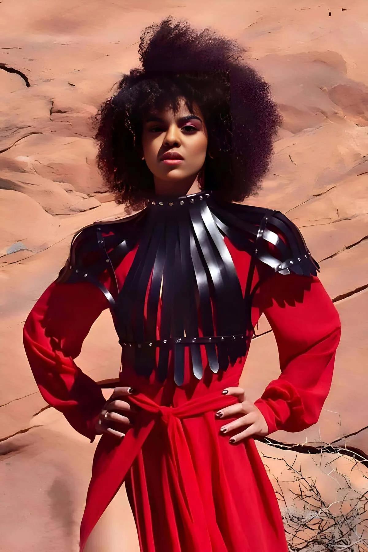 Statement Shoulder Harness with Fringed Detail
