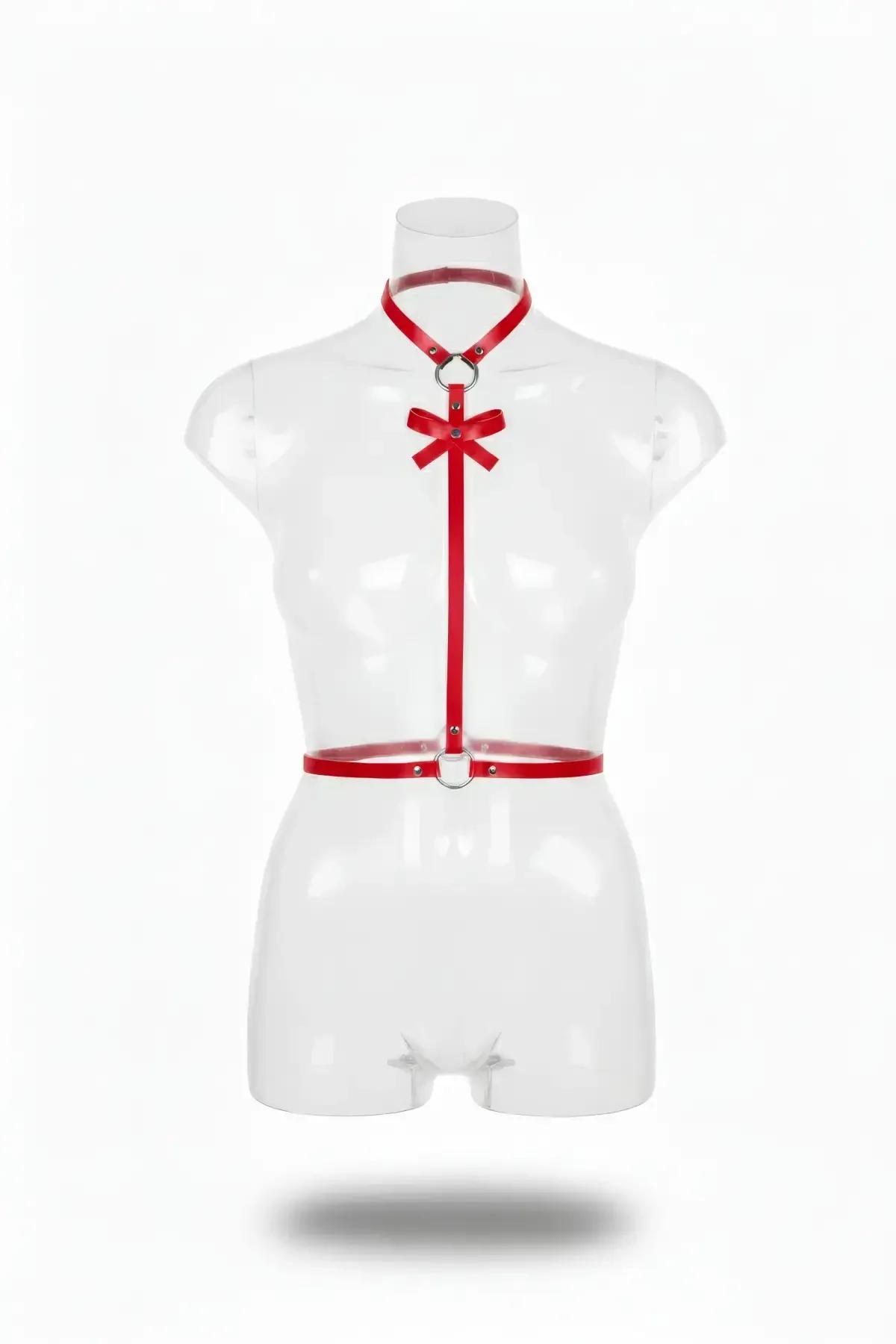 Choker Body Harness with Decorative Bow Detail