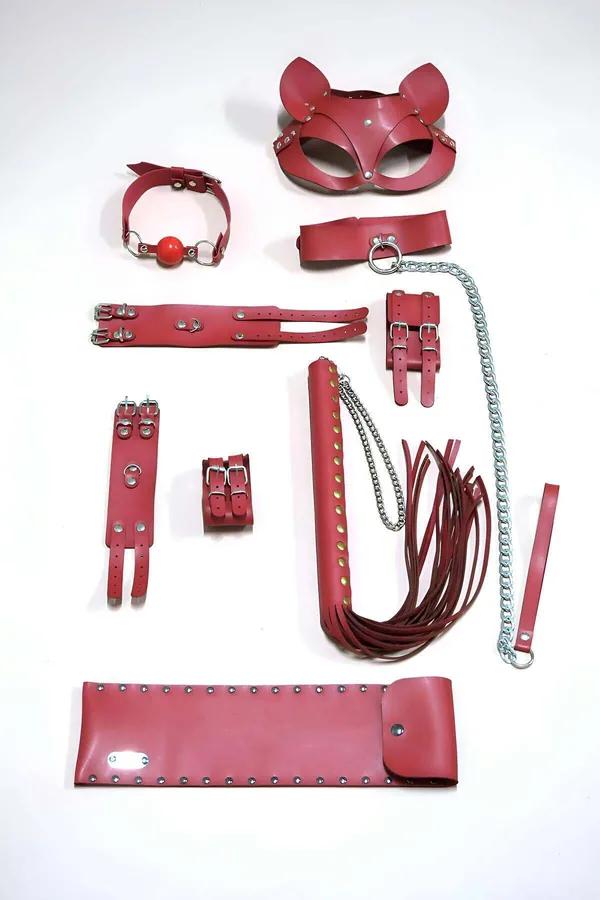 Full Ensemble Accessory Set with Cat Mask & Flogger