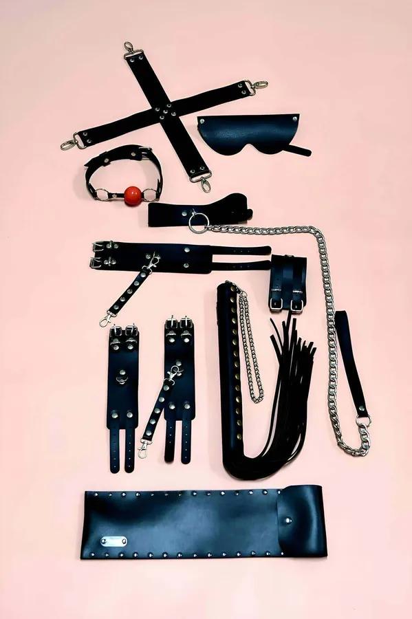 7-Piece Faux Leather Accessory & Restraint Set