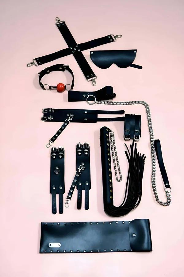7-Piece Faux Leather Accessory & Restraint Set