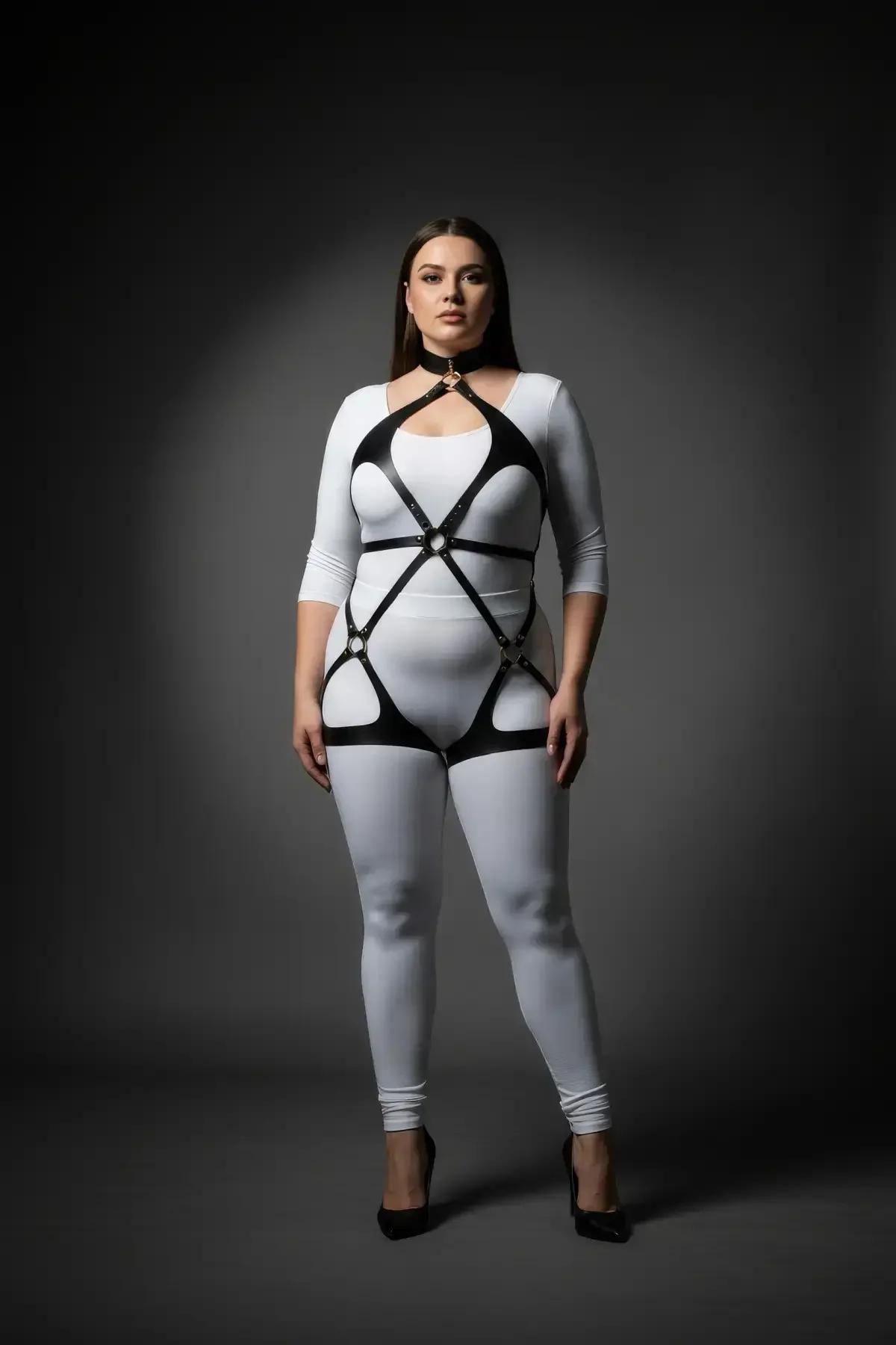 Full Body Harness with Neck Collar and Thigh Straps