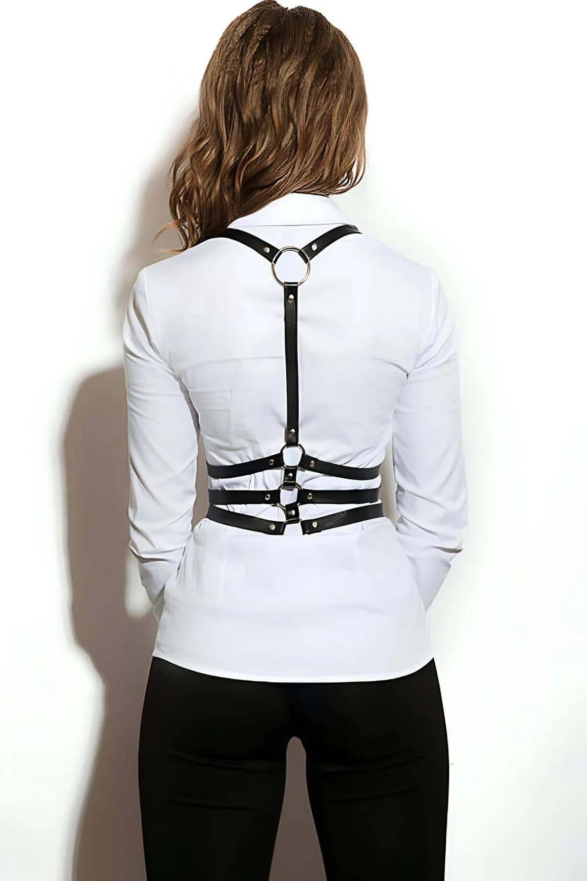 Chest Harness with Triple Belted Waist & Shoulder Straps
