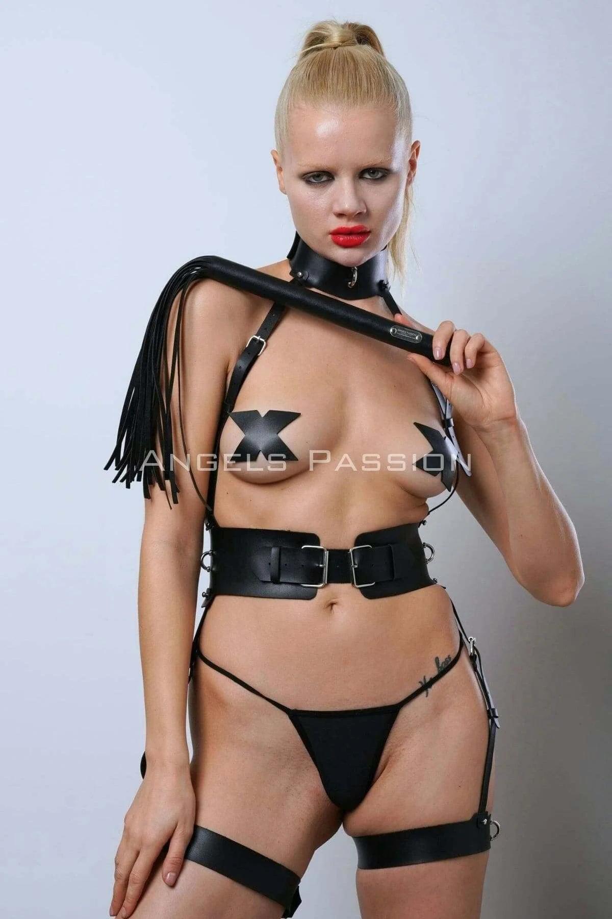 Full Body Harness with Thigh Straps and Wide Waist Belt