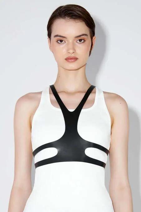 Modern Faux Leather Chest Harness