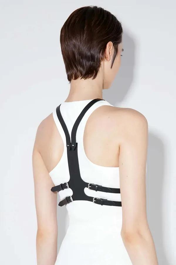 Modern Faux Leather Chest Harness