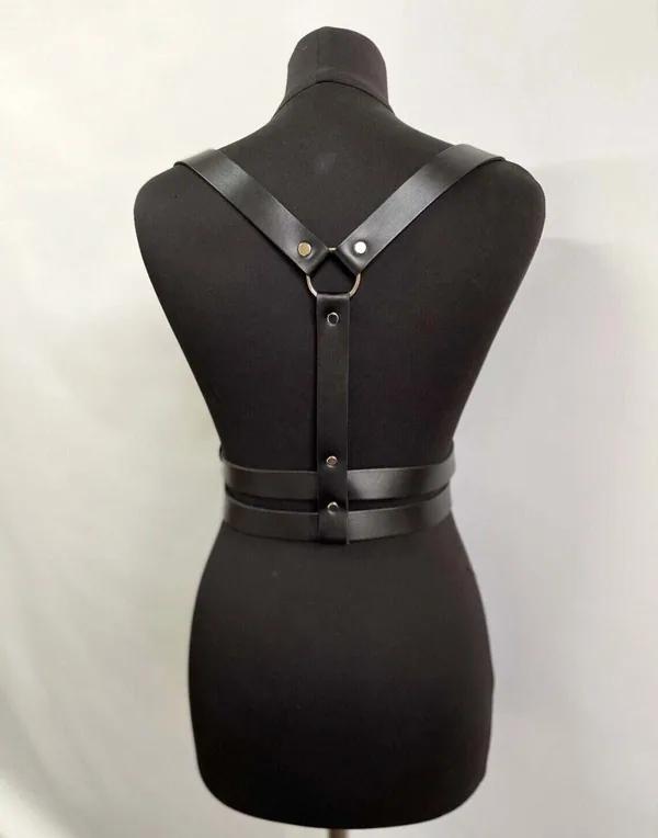 Strappy Faux Leather Body Harness with Tassels