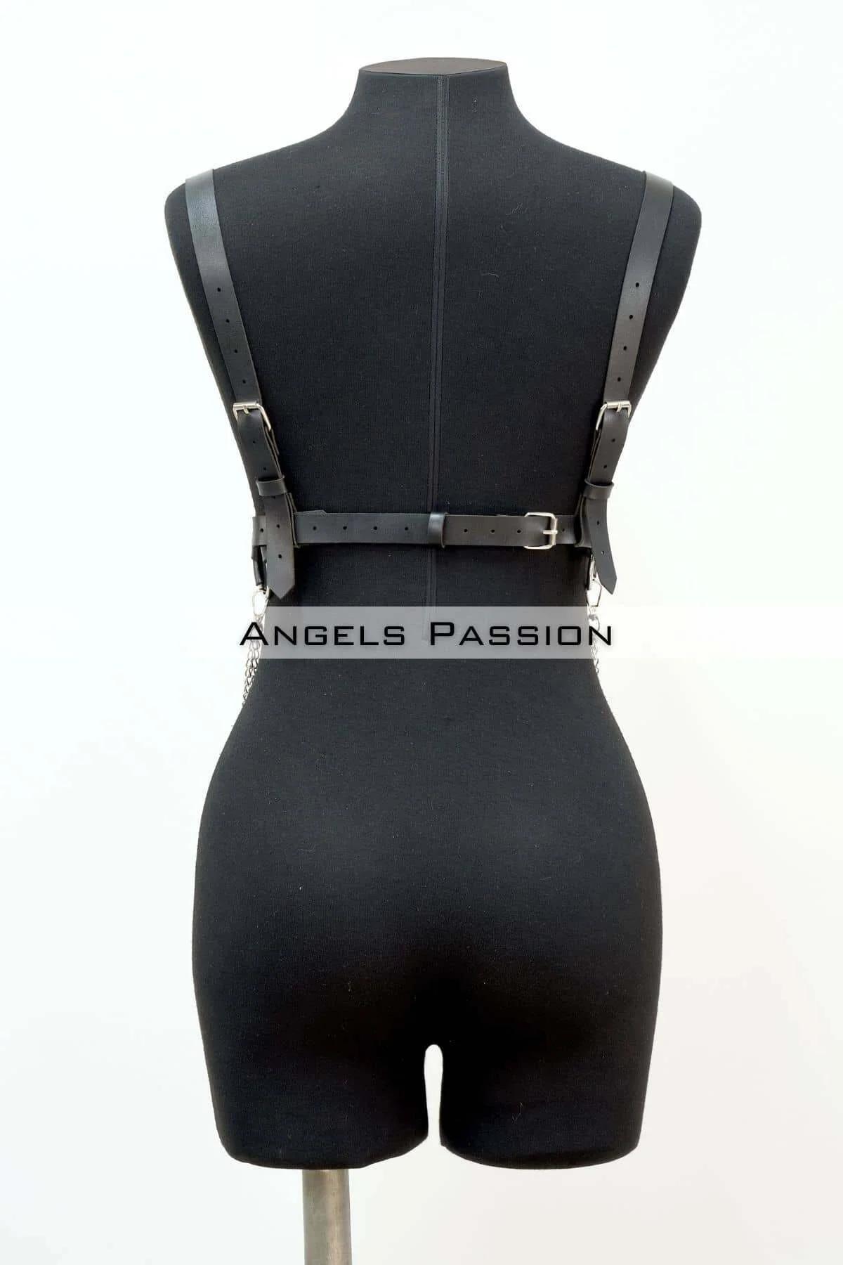 Pentagram Body Harness with Chain Detail