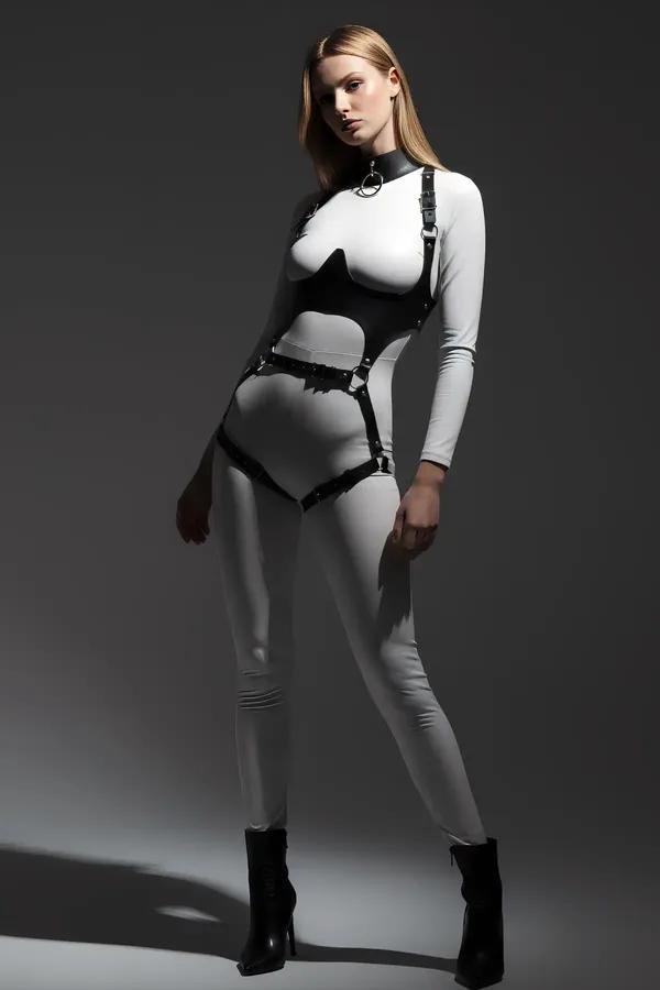 Full Body Harness with Strappy Corset Detail
