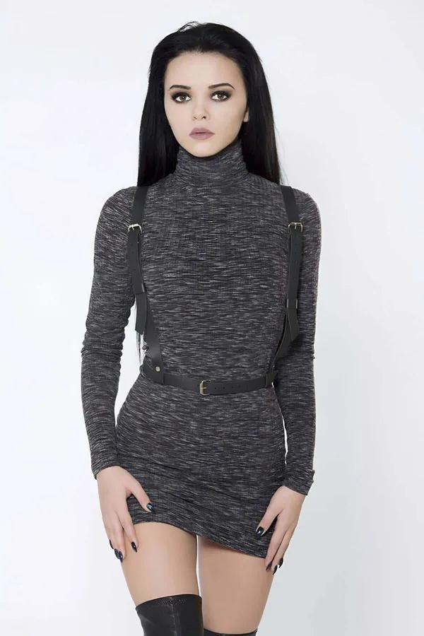 Adjustable Faux Leather Body Harness