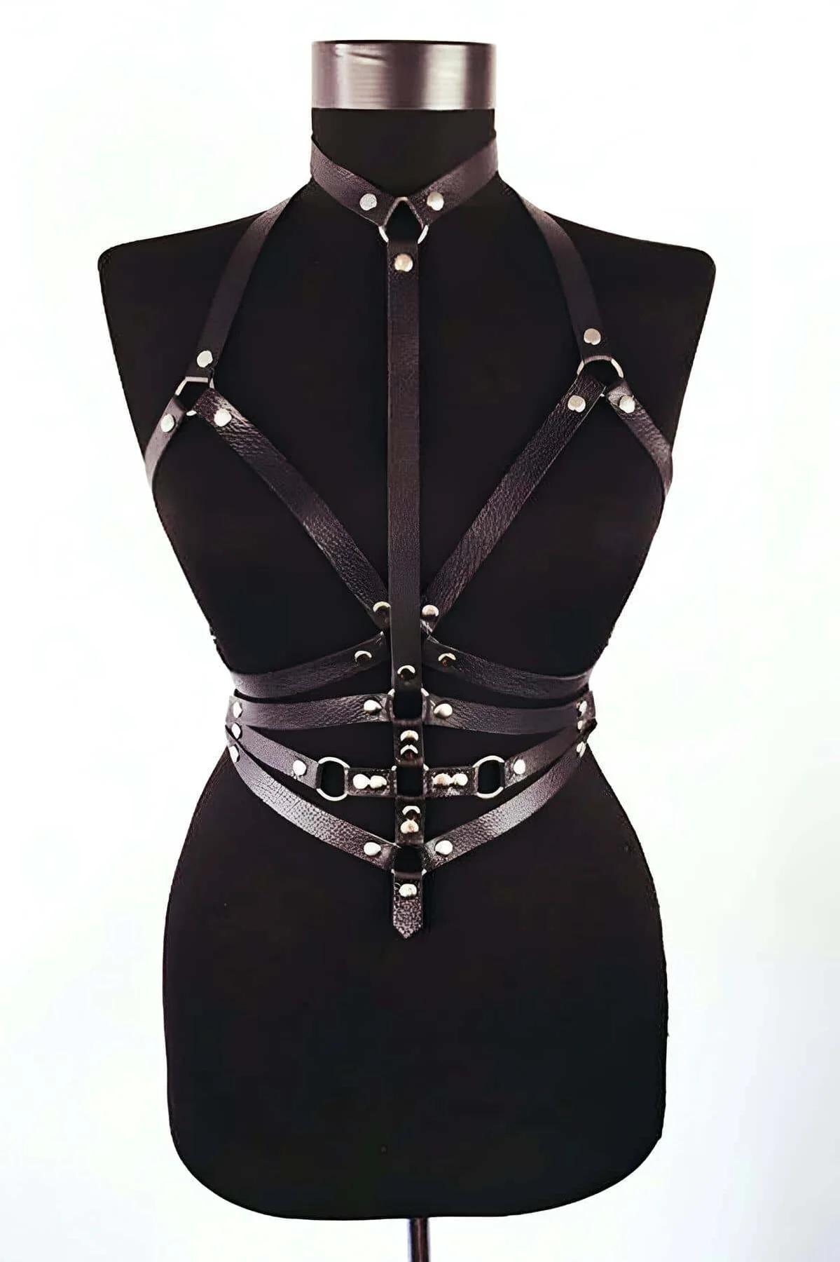 Full Body Harness with O-Ring and Chains