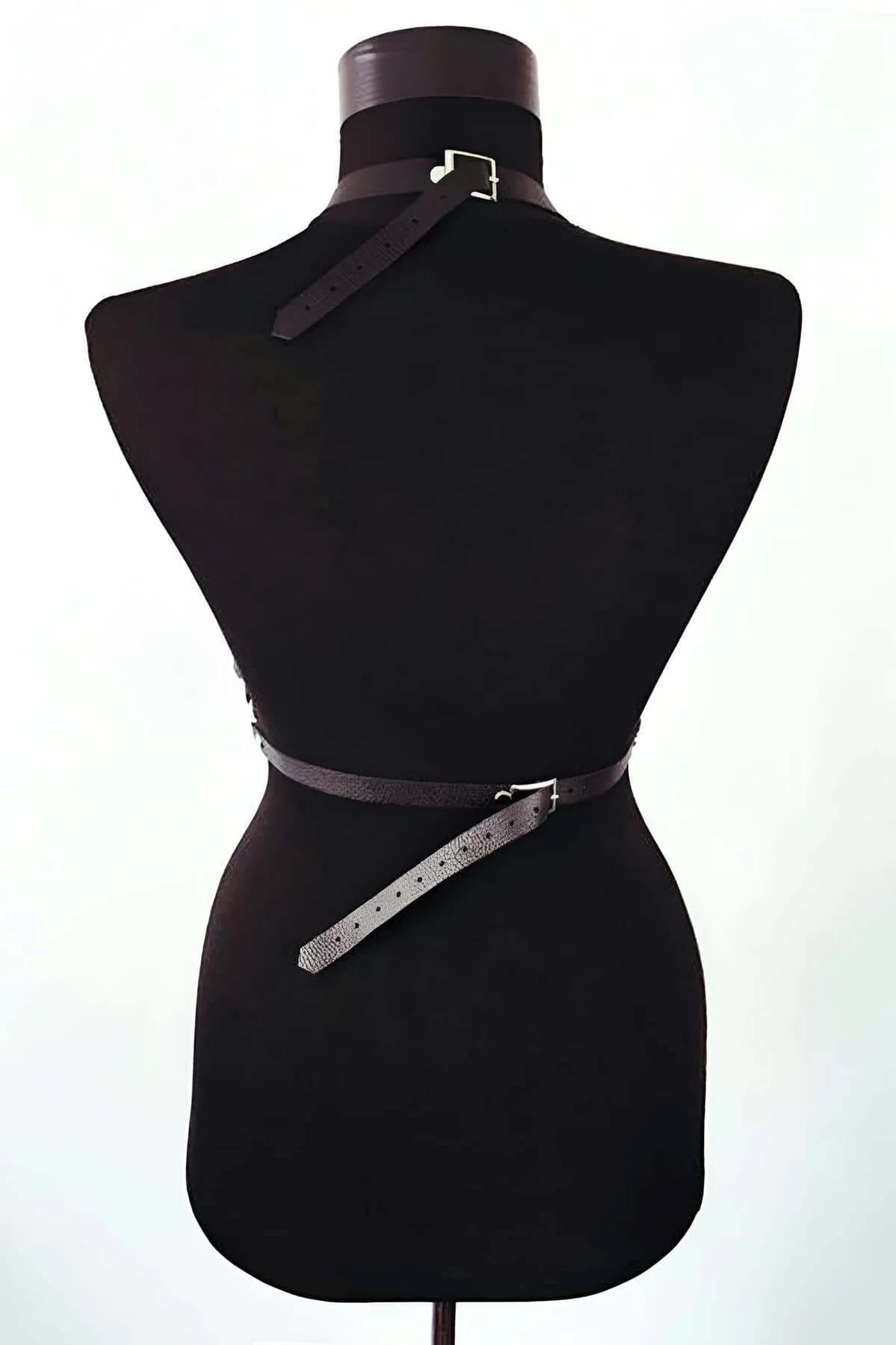 Strappy O-Ring Faux Leather Body Harness