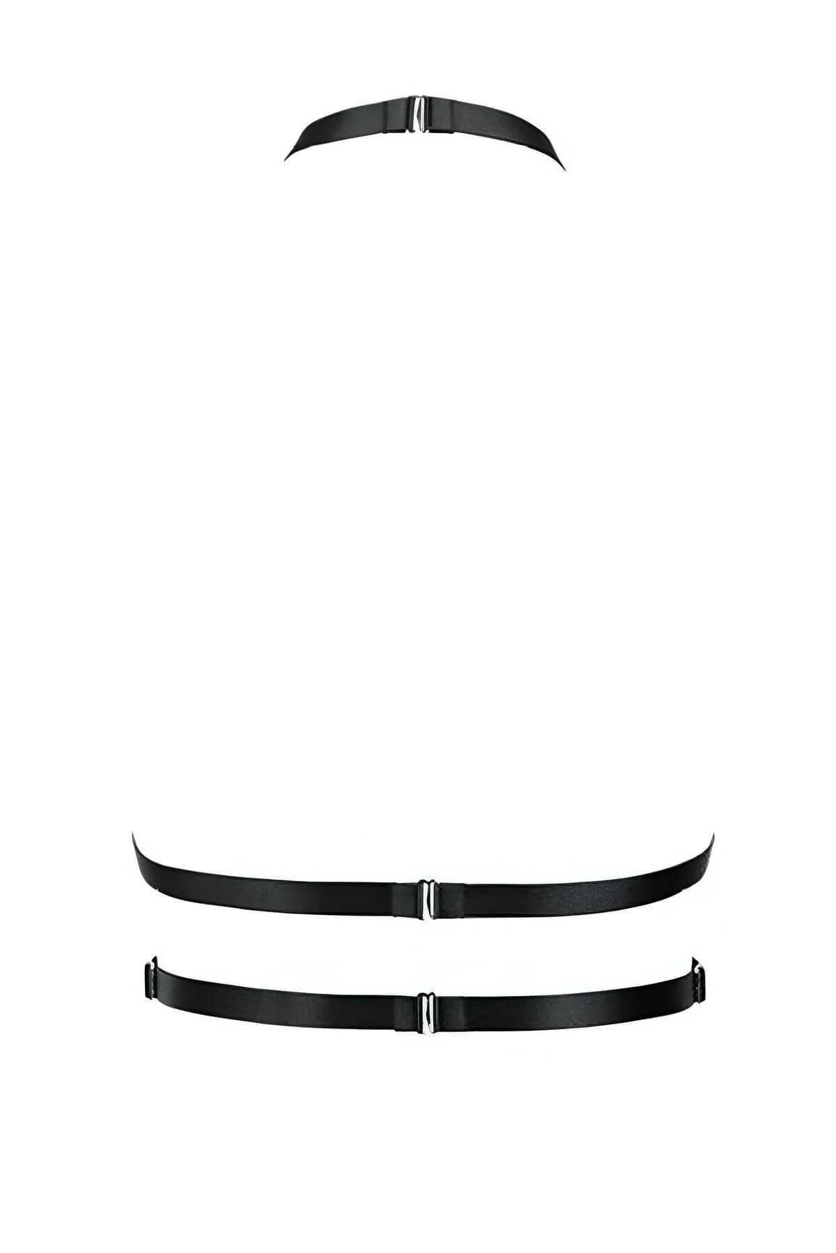 Strappy Body Harness with O-Rings and Adjustable Straps