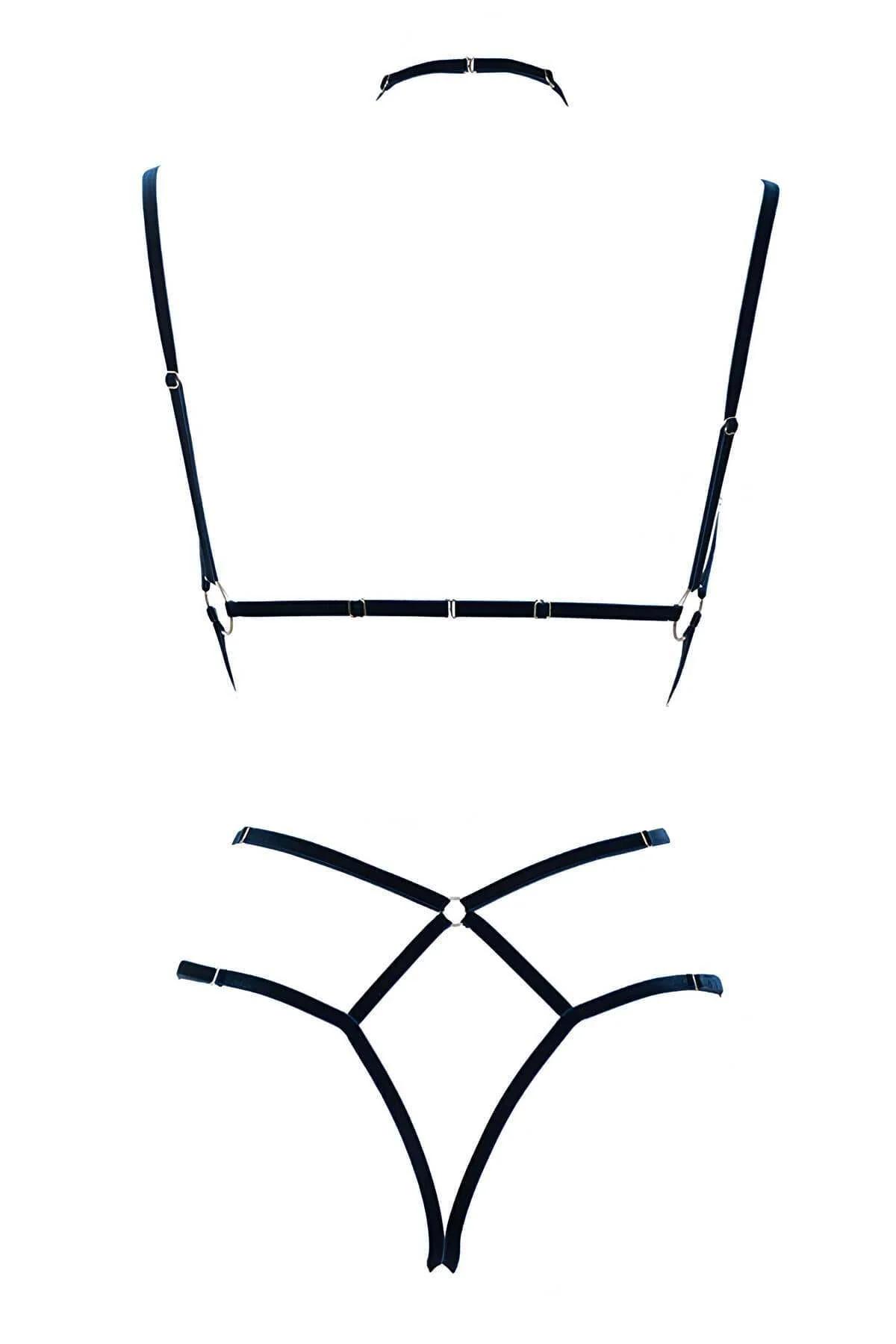 Minimalist Body Harness with Adjustable Straps & O-Rings