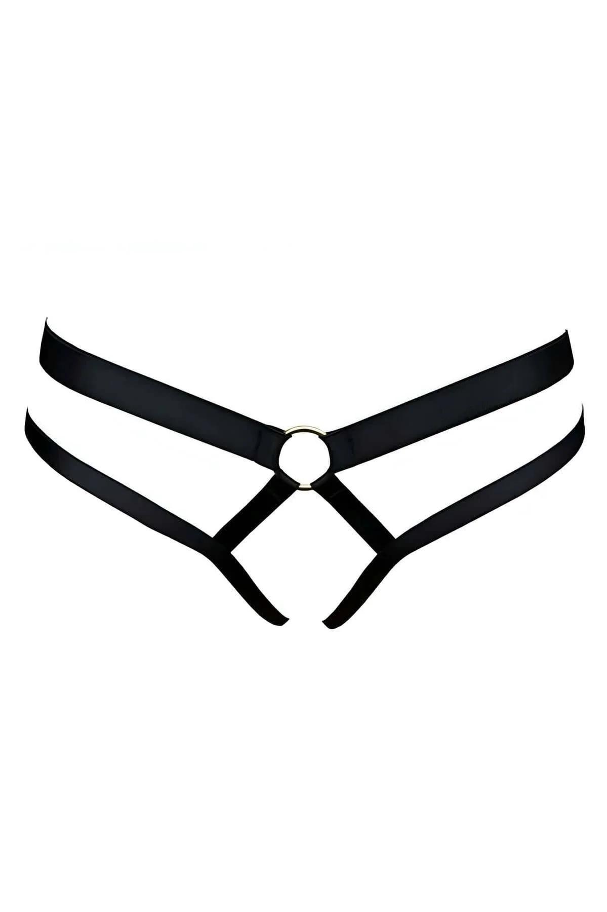 Strappy Thong Harness with O-Ring Detail