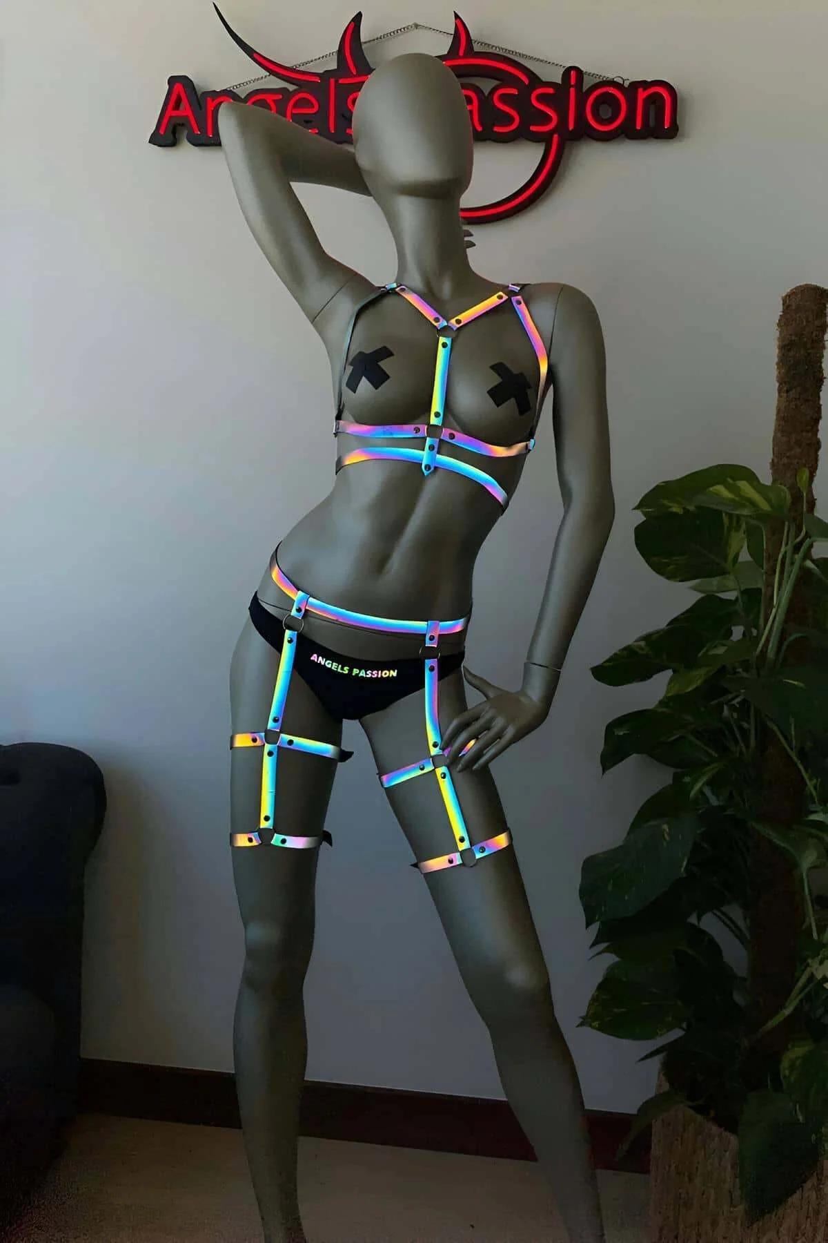 Iridescent Reflective Full Body Harness