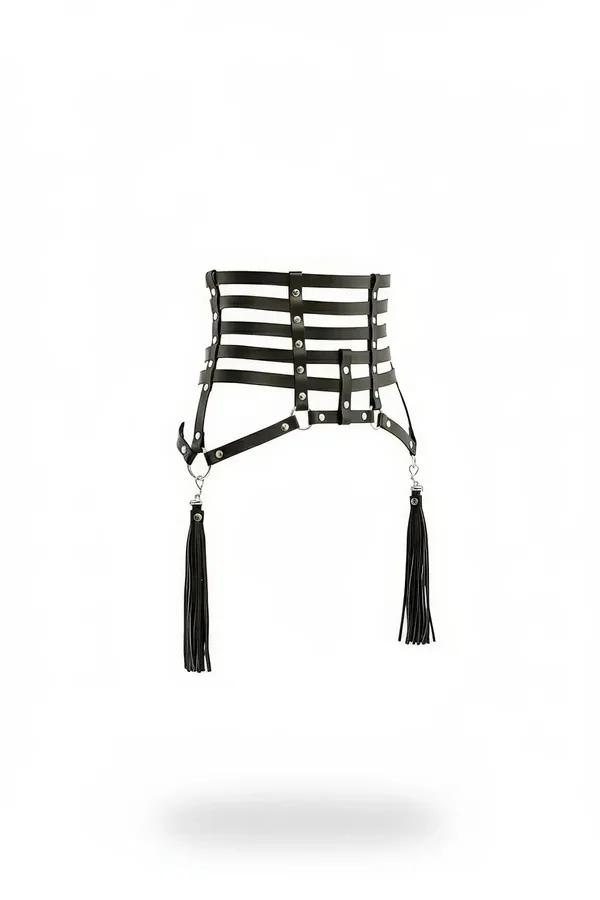 Caged Waist Harness with Detachable Fringe Tassels