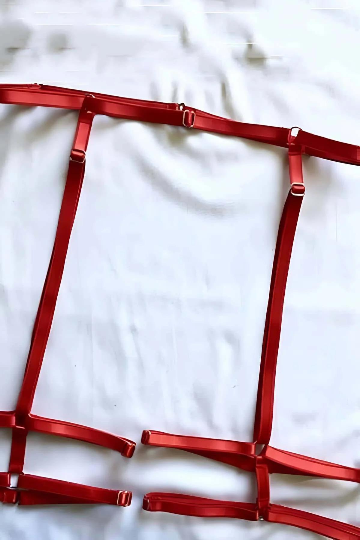 Adjustable Strappy Garter Harness with Thigh Straps