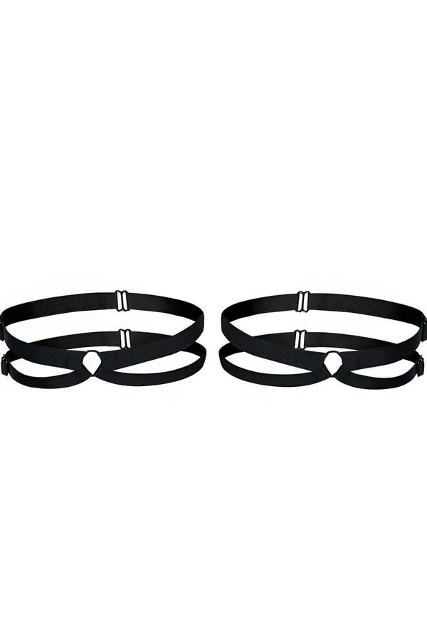 Adjustable Double Row Garter Harness Leg Bands