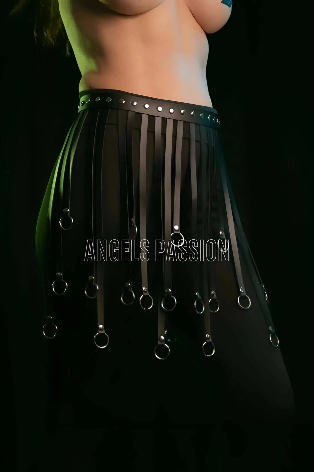 Fringe Harness Skirt with O-Ring Details