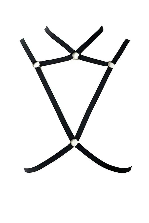 Adjustable O-Ring Choker Chest Harness