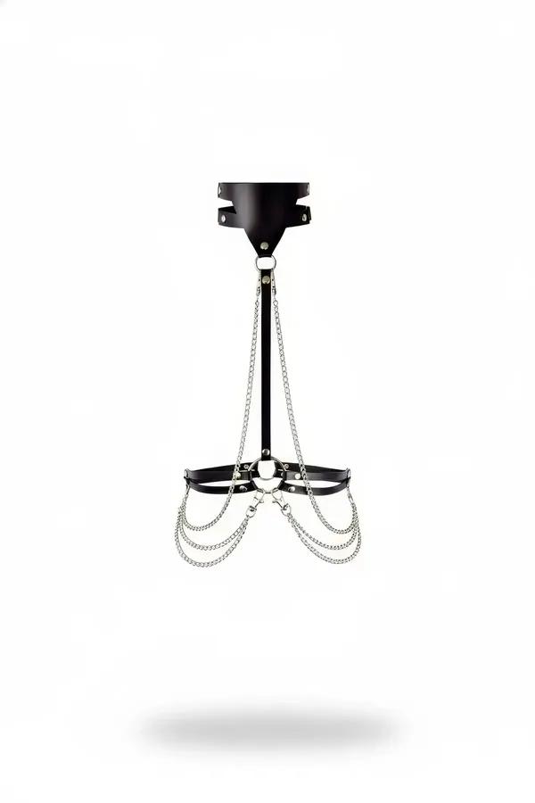 Full Body Harness with Draping Chain Accent
