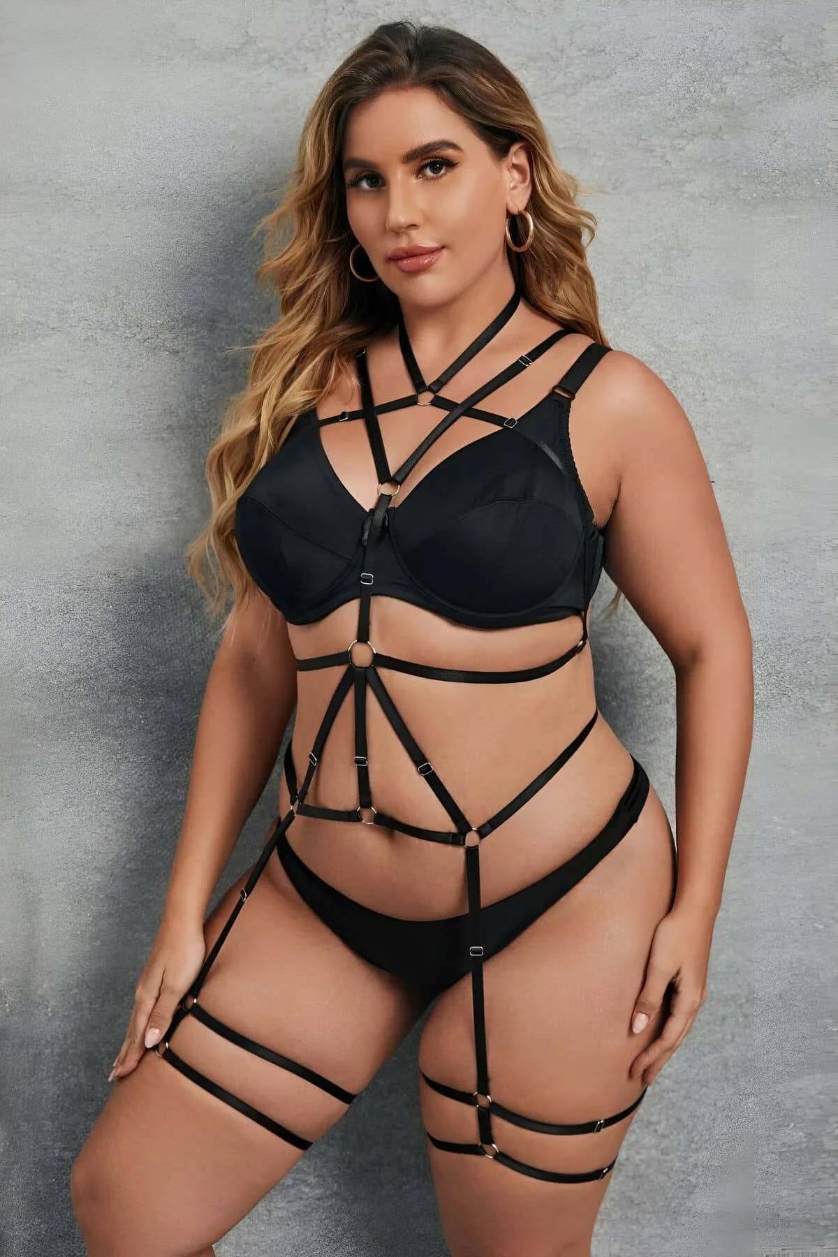 Strappy Full Body Harness with O-Rings