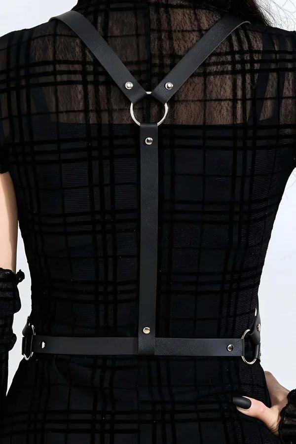 Adjustable Shoulder Body Harness with Metal O-Rings