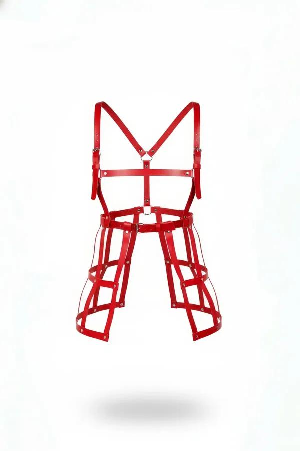 Full Body Cage Harness with Thigh Cages