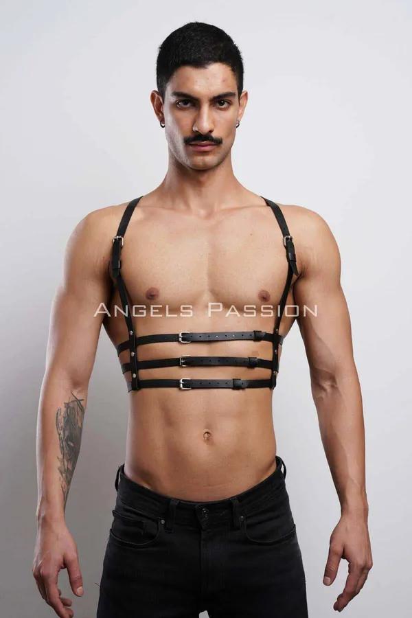 Adjustable Strappy Chest Harness with Buckles