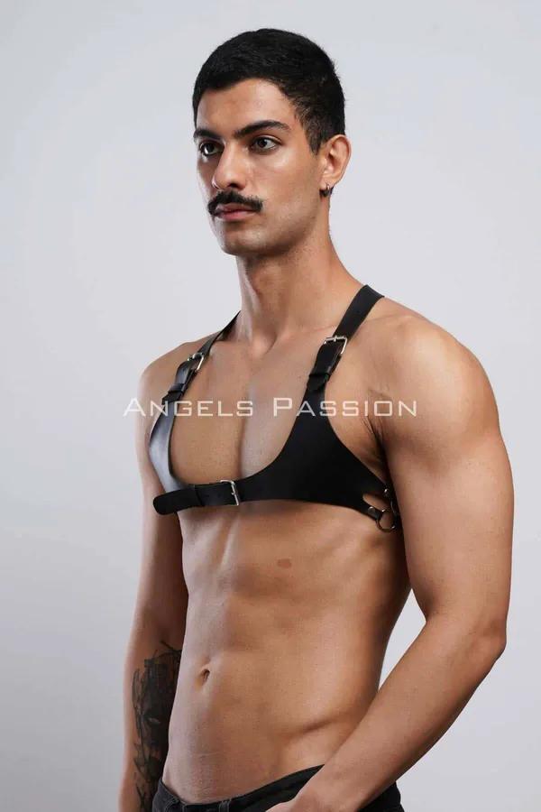 Adjustable Faux Leather Chest Harness