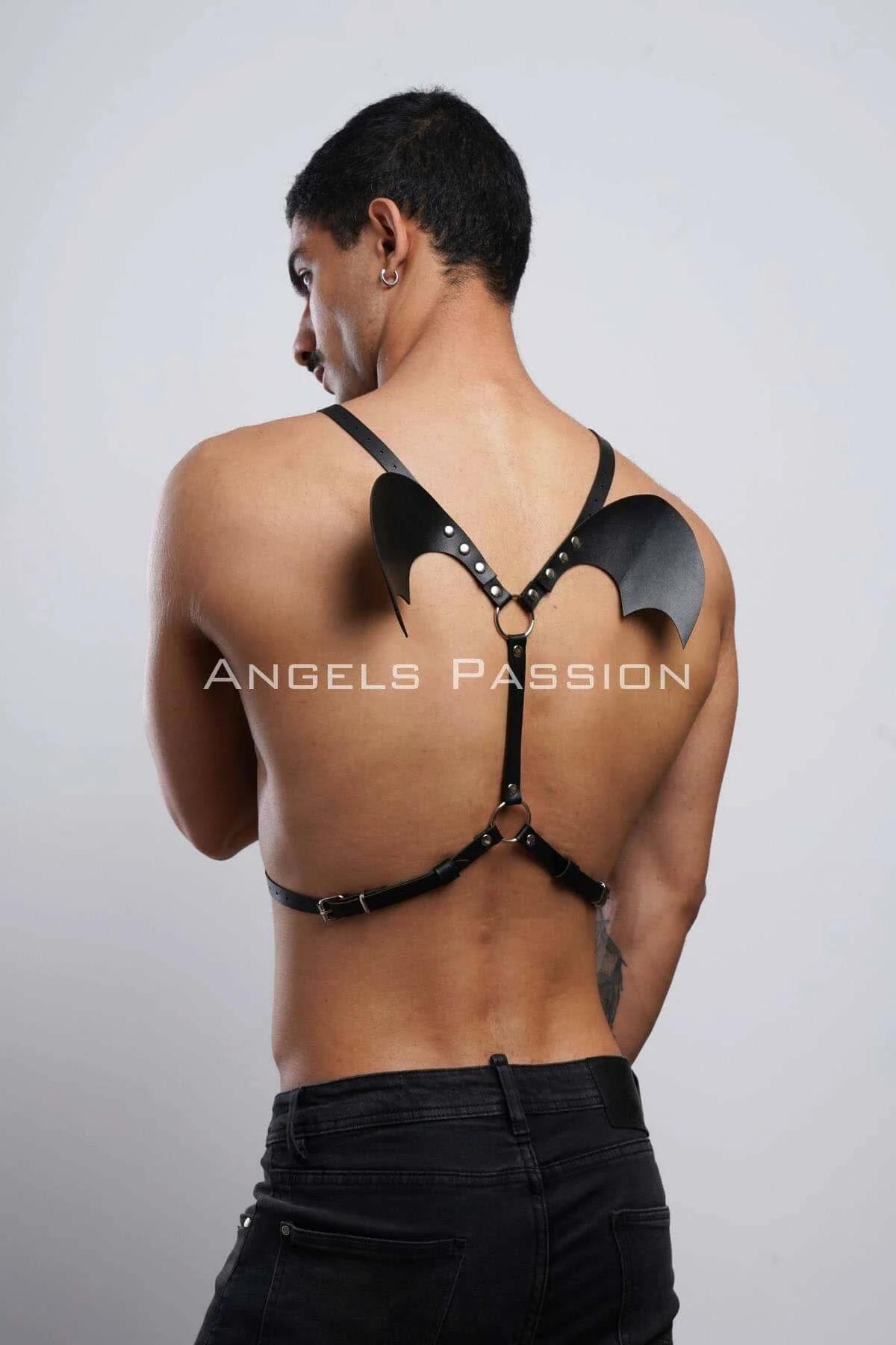 Bat Wing Body Harness with O-Ring Accents