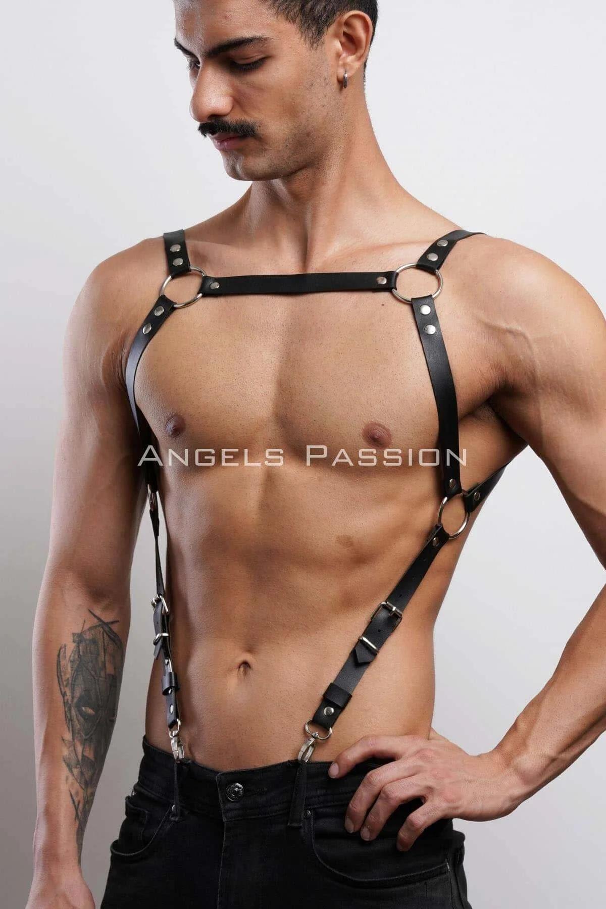 Adjustable Faux Leather Chest Harness