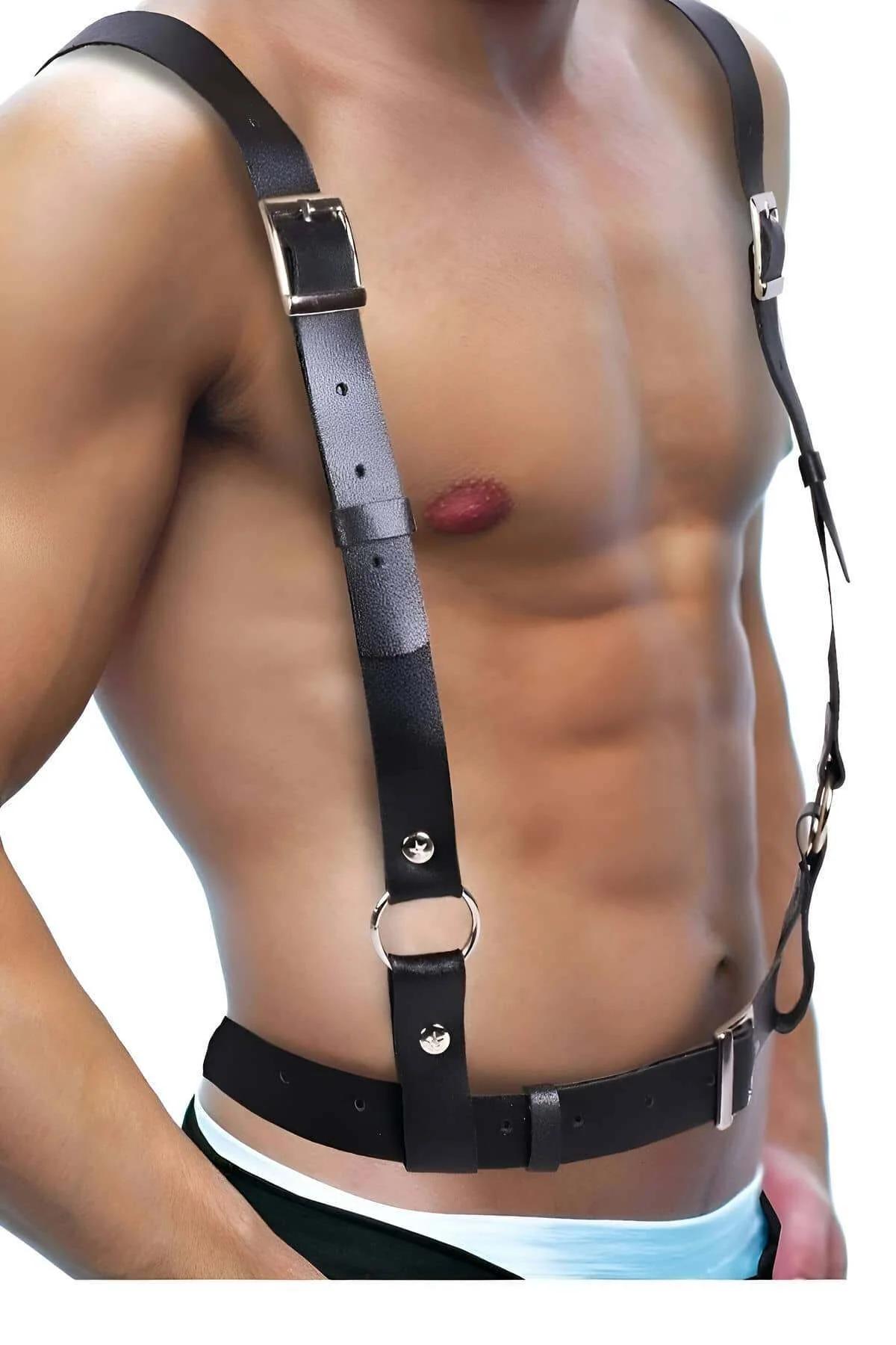 Adjustable Chest Harness with O-Ring Detail