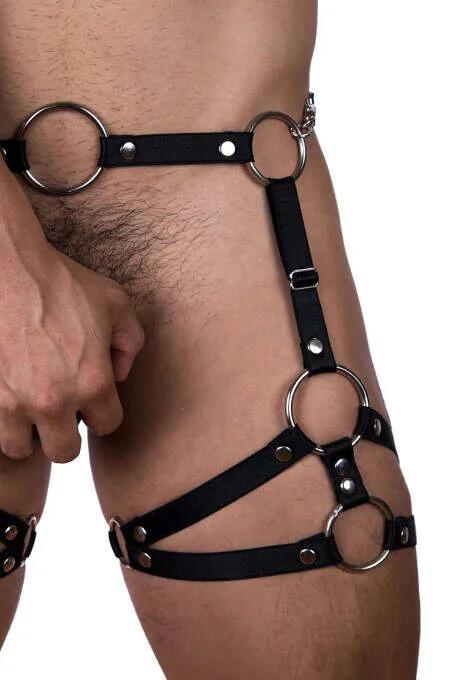 Body Harness with Chain and O-Ring Accents