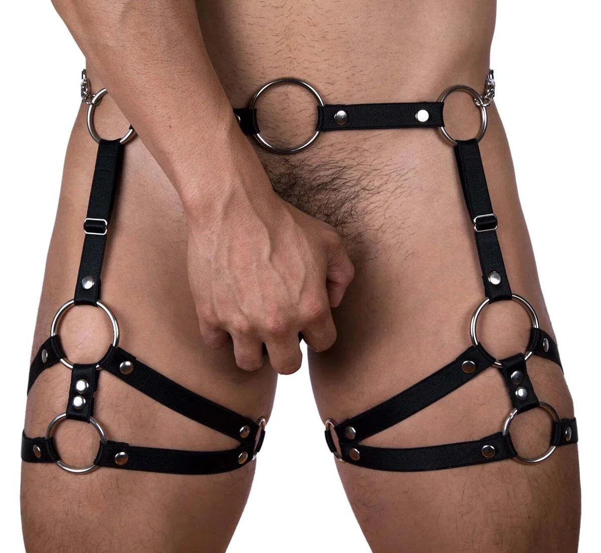 Body Harness with Chain and O-Ring Accents
