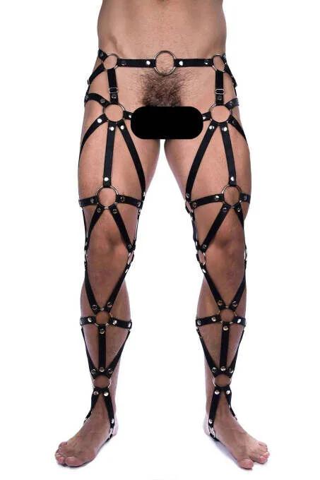 Strappy Full Leg Harness with O-Ring Accents