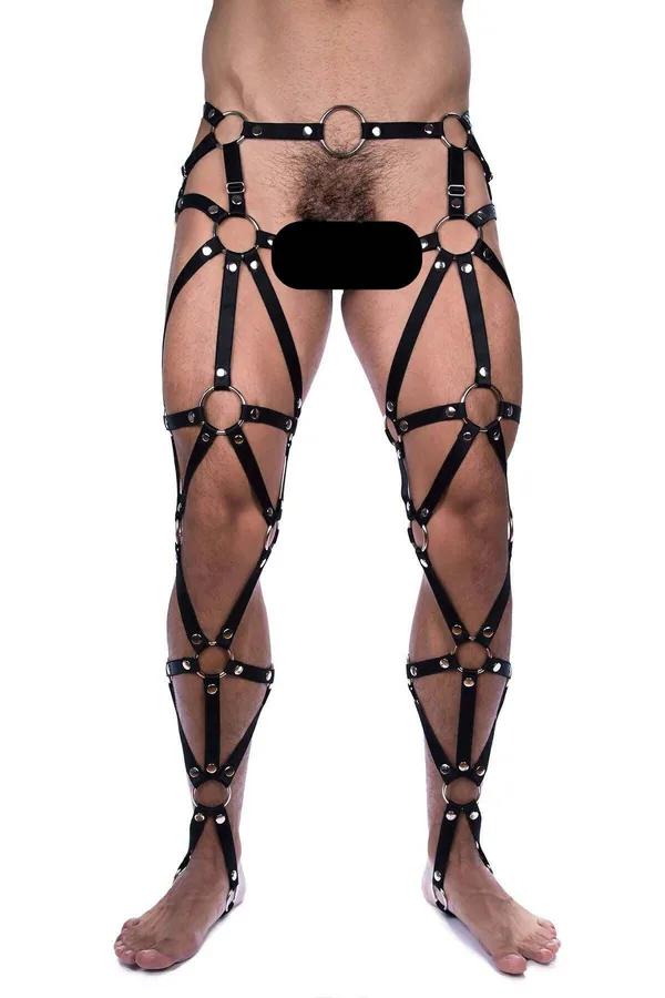 Strappy Full Leg Harness with O-Ring Accents