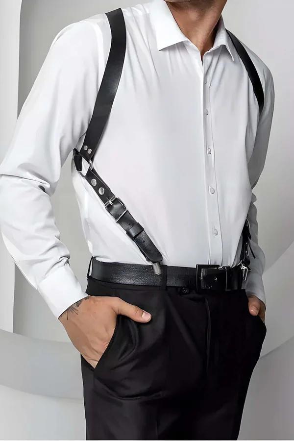 Adjustable Faux Leather Shoulder Harness
