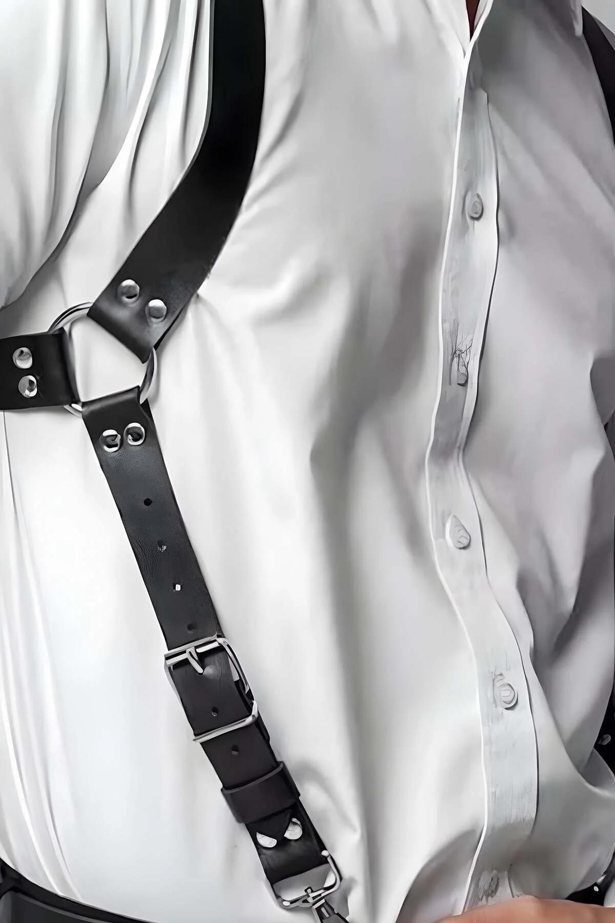 Adjustable Faux Leather Shoulder Harness