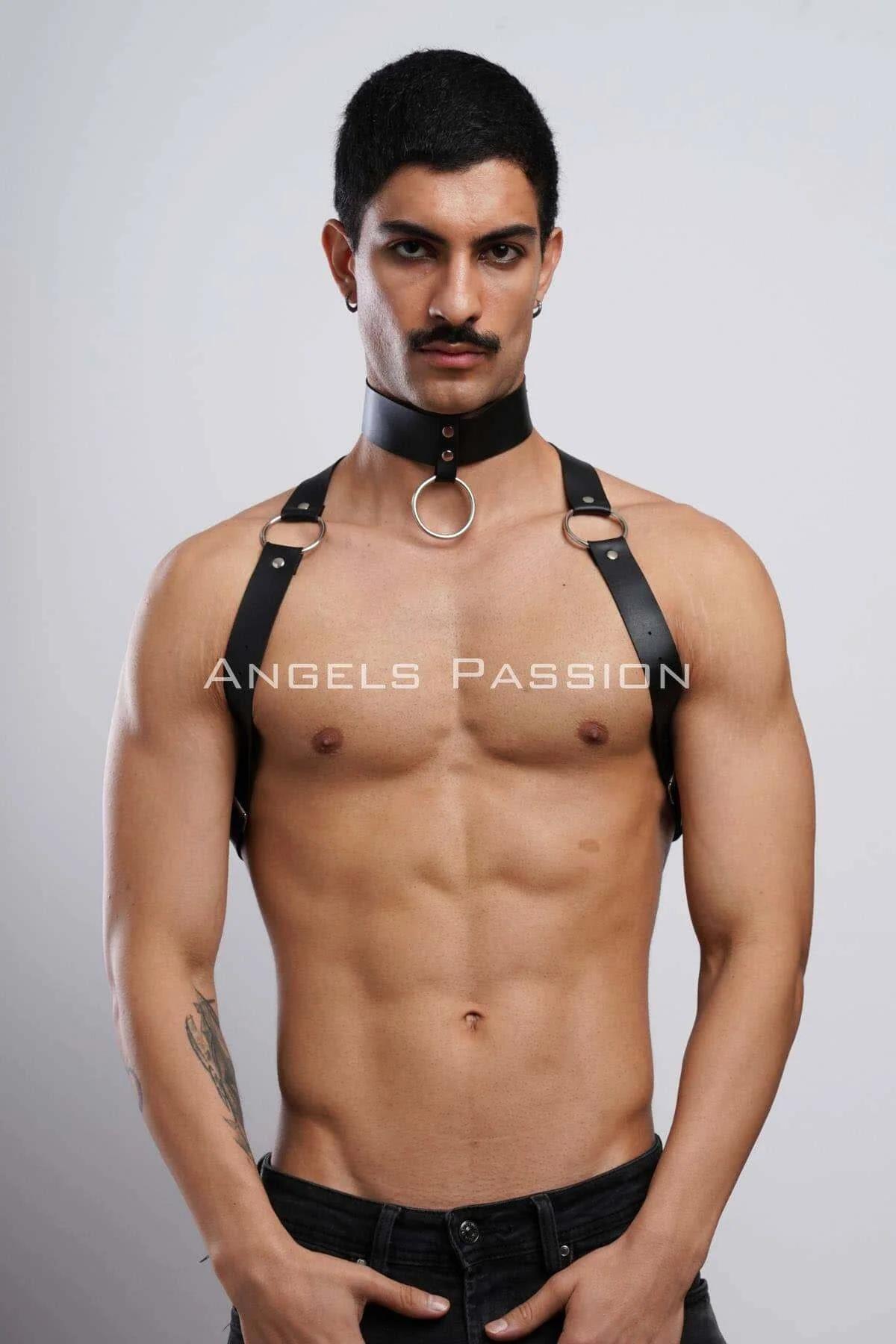 Choker & Chest Harness with O-Ring Detail