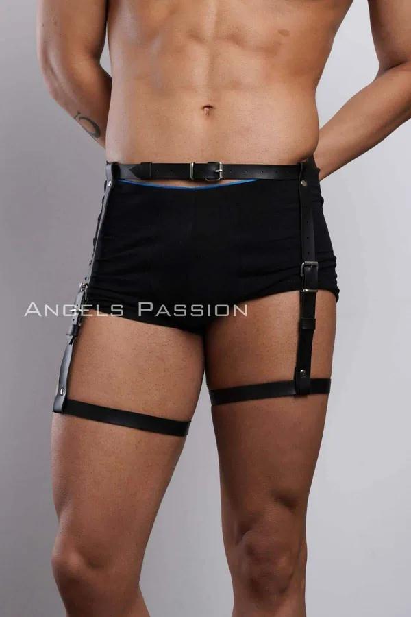 Adjustable Faux Leather Leg Harness Set