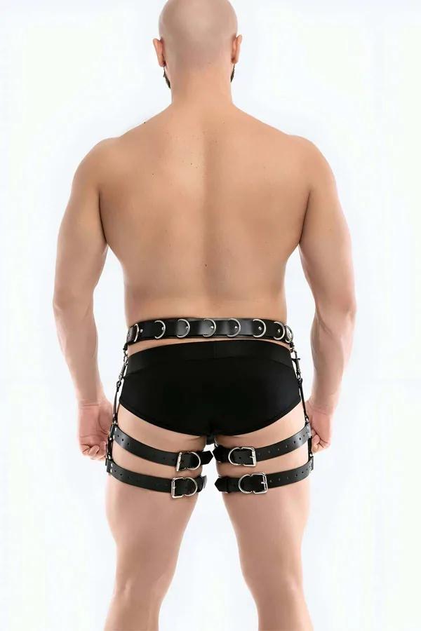 Adjustable Men's Waist & Thigh Harness with Dual D-Rings